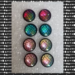Mermaid scale earring lot